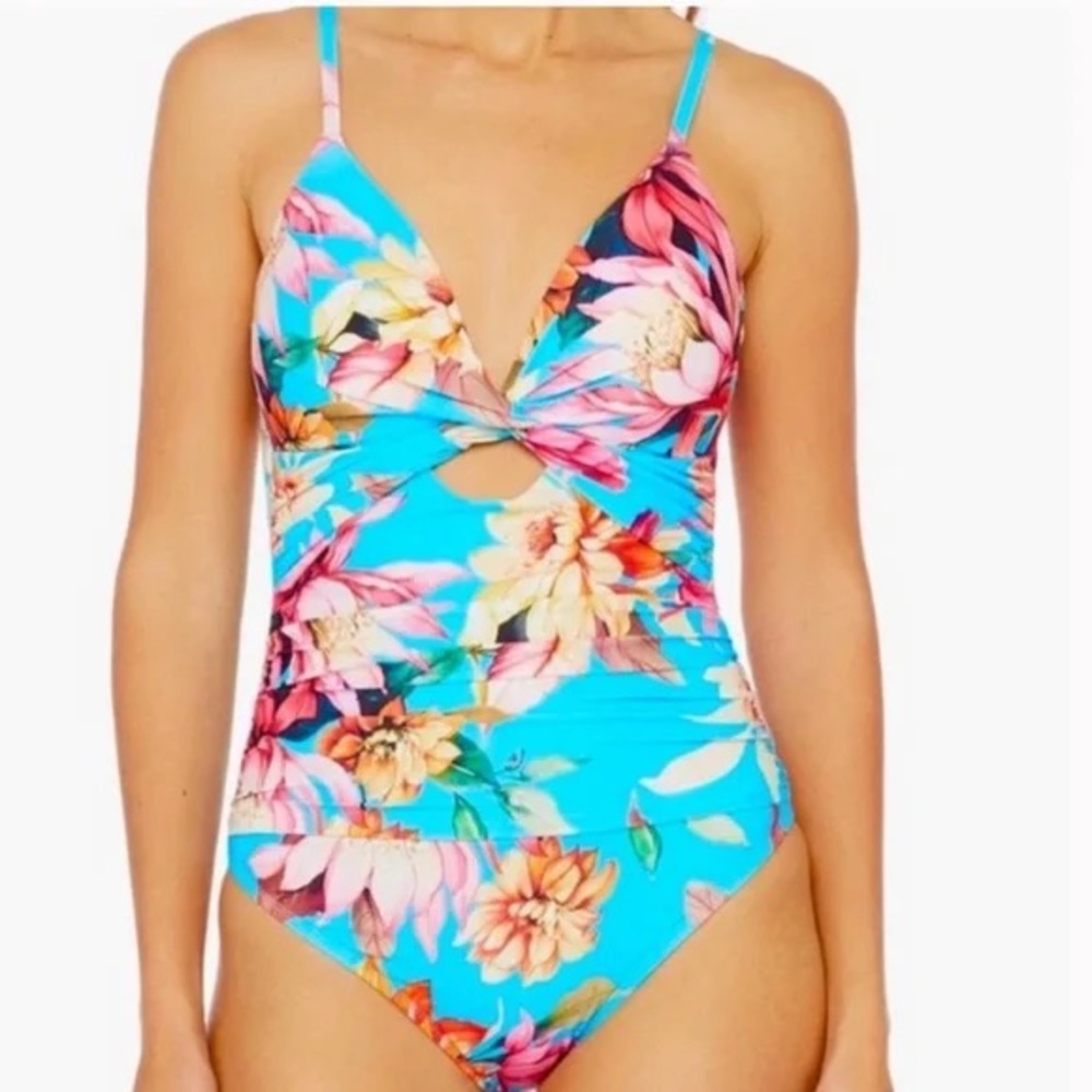 NWOT - La Blanca Garden Twist One Piece swimwear Size 10 Never Worn